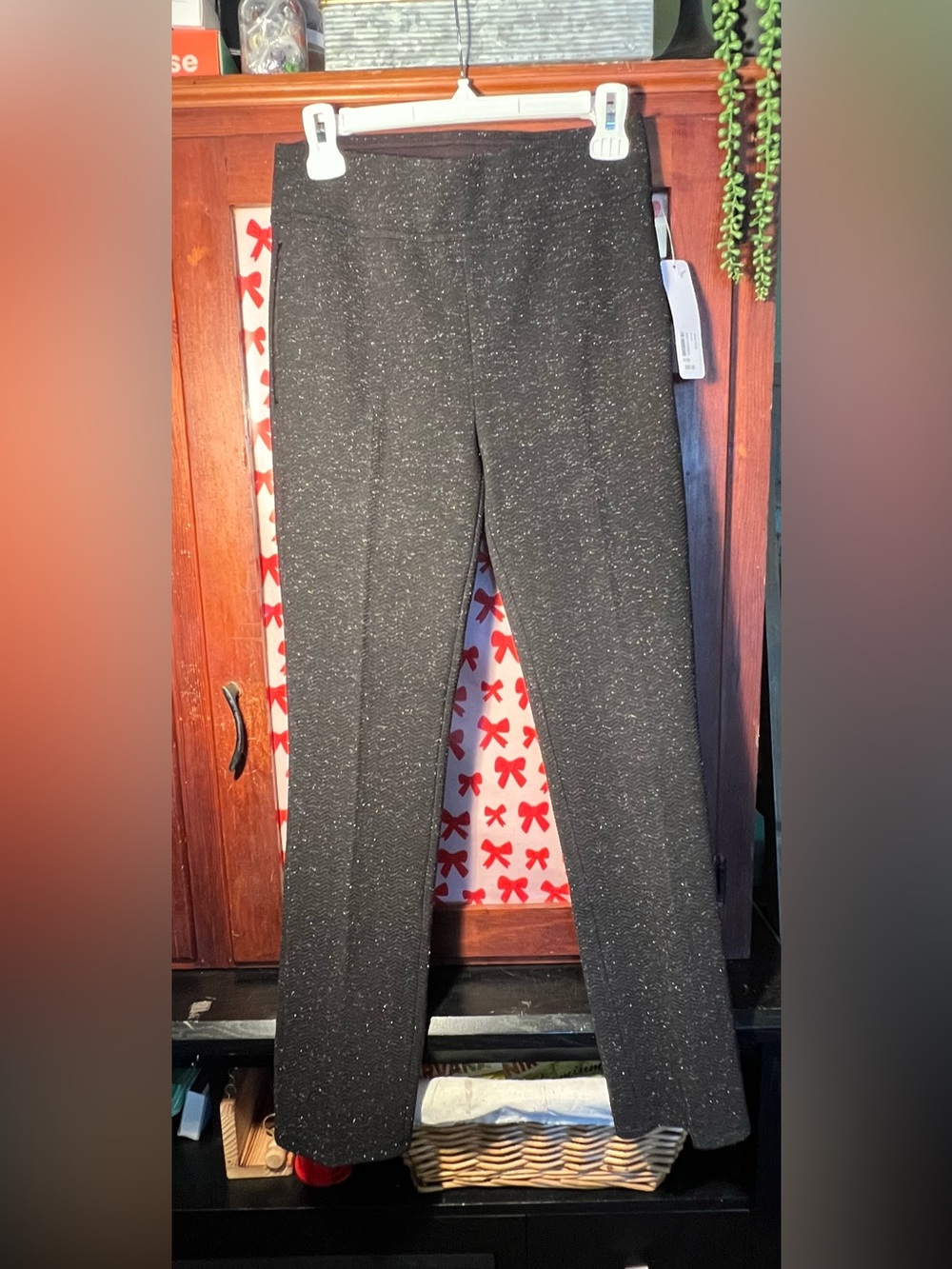 Soft Surroundings Black Sparkle Ponte Pants new with tags size extra small